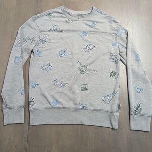 Disney Ink & Paint Gray Crewneck Sweatshirt